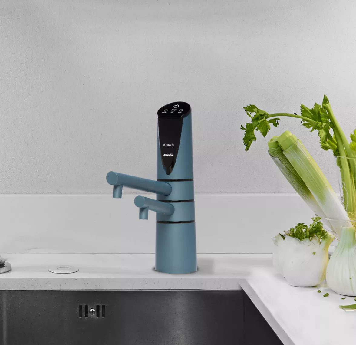 Delphi H2 Under Sink Water Ionizer-Blue. www.AquaBreezeStore.com